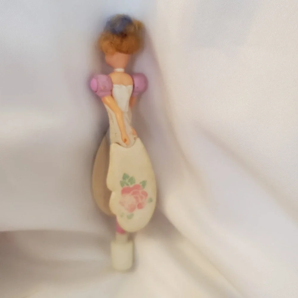 Vintage 90s‎ Fairy Ballerina Dancer Doll Flier Away White Pink Floral